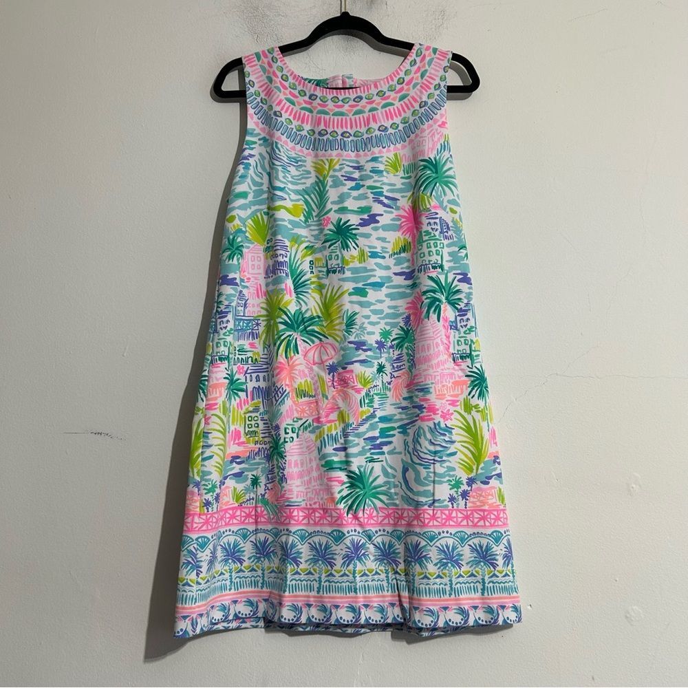 Lilly Pulitzer Gellar Shift Dress Private Island Tropical Vacation Resortwear